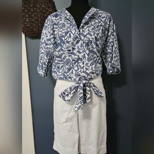 NWT Liberty & Justice Ainatou Cotton Bow Front Top Size XXL